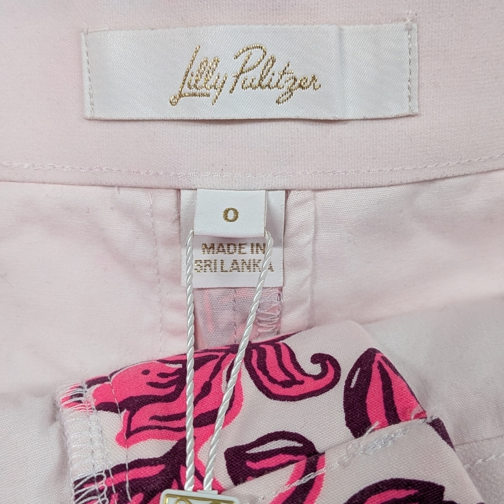 Lilly Pulitzer Gretchen High Rise Elderflower Shorts 5" - Picture 3 of 9